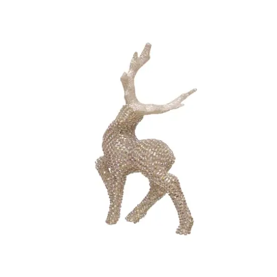 8" Gold Glitter & Crystal Dancing Reindeer Tabletop Décor by Ashland® {4}