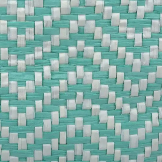 DII&reg; 20" Chevron Print Woven Paper Storage Bin Aqua {4}