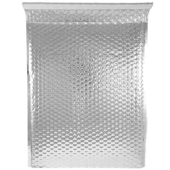 JAM Paper 10" x 13" Bubble Padded Mailers with Self Adhesive Closure, 12ct. Silver Metallic {1}
