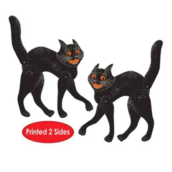 Beistle Vintage Halloween Jointed Scratch Cats {6}
