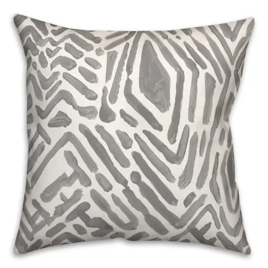 Notches Throw Pillow Gray {1}