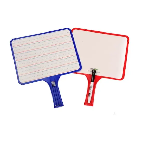 KleenSlate&reg; Blank & Lined Double-Sided Rectangular Dry Erase Paddles with Markers, 10 Sets {5}