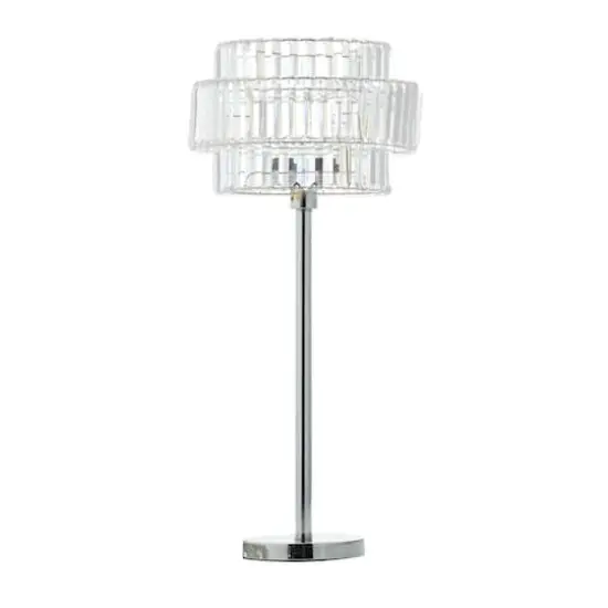 Silver Iron Contemporary Table Lamp, 30" x 13" x 13" {3}