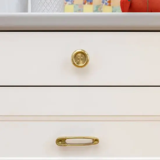 Dritz&reg; Bright Brass Safety Pin Cabinet Pull {3}