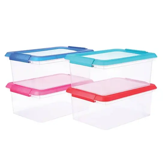 14.5qt. Storage Bins with Lids, 4ct. by Simply Tidy&trade; {1}