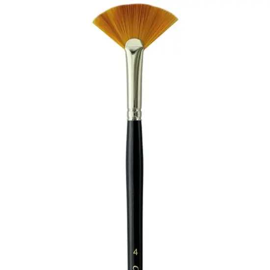 Connoisseur&reg; Gold Taklon Long Handle Fan Brush {4}