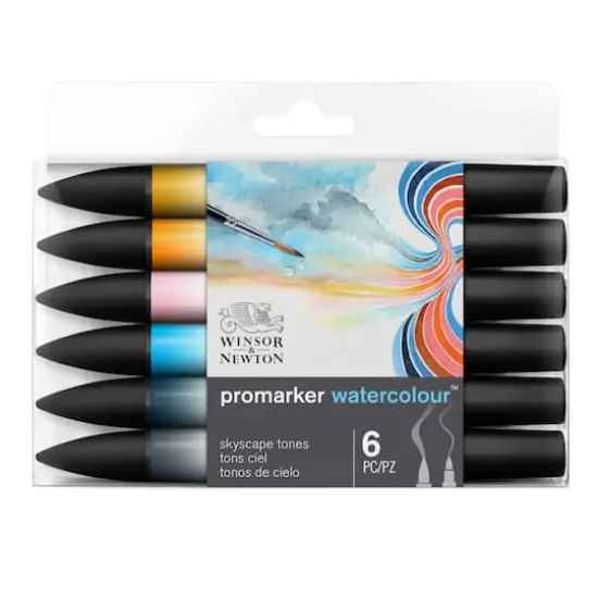 Winsor & Newton® ProMarker™ Sky Tones 6 Watercolor Marker Set {1}