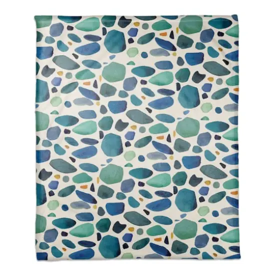 Sea Glass Coral Fleece Blanket {1}