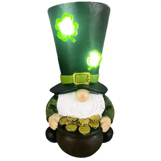 Santa's Workshop 7" Solar Powered St. Patrick's Day Gnome {1}