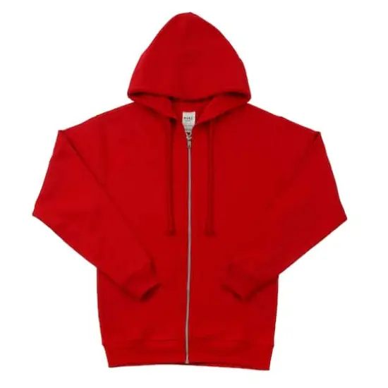 Unisex Adult Full Zip Hooded Sweatshirt by Make Market&reg; Red {1}