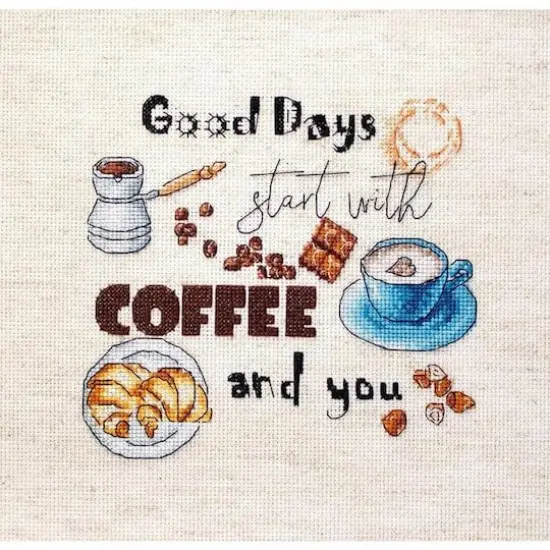 LetiStitch Coffee Time Counted Cross Stitch Kit {1}