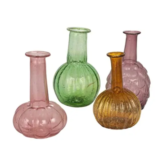 Hello Honey&reg; Embossed Reclaimed Glass Vase Set {1}
