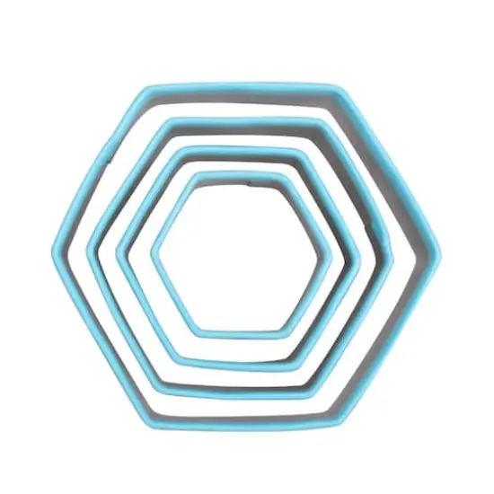Hexagon Stainless Steel Nested Cookie Cutter Set by Celebrate It&reg; {1}