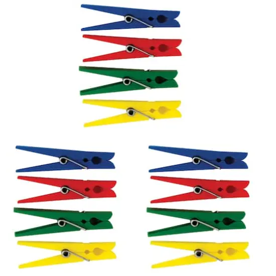 Teacher Created Resources&reg; Plastic Clothespins, 3 Packs of 40 {1}
