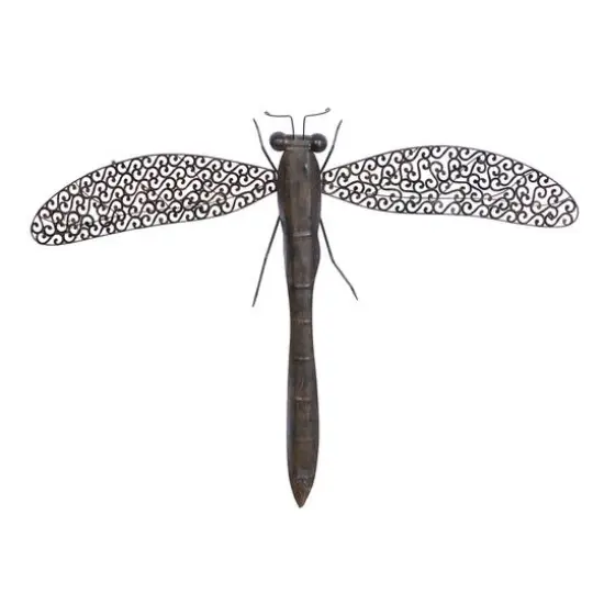 Brown Dragonfly Metal Rustic Wall Decor {1}
