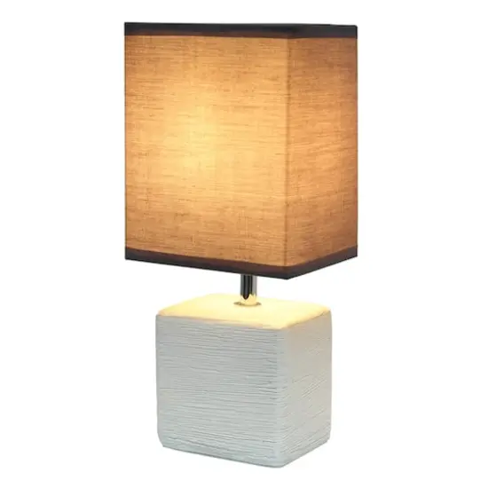 11.8" Simple Designs Stone Table Lamp {3}