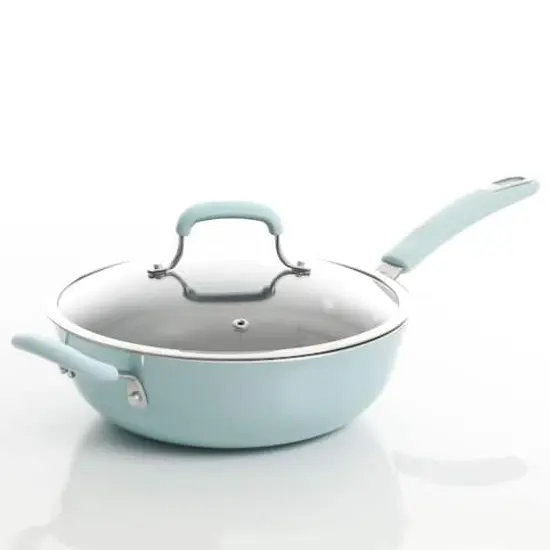 Kenmore&reg; Elite Andover 10-Piece Glacier Blue Nonstick Aluminum Cookware Set {4}