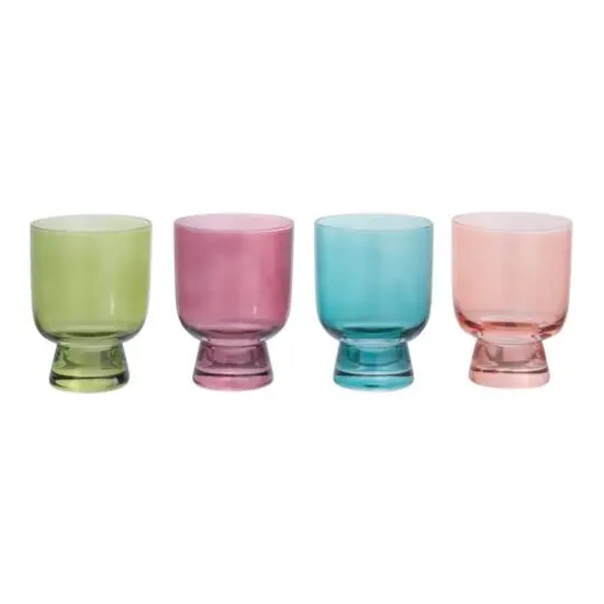 Hello Honey&reg; 6oz. Hand Blown Footed Drinking Glasses Set {8}