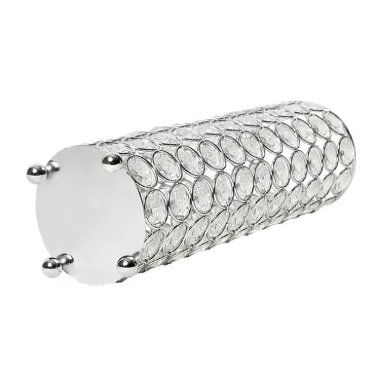 Elegant Designs&trade; 10" Chrome Crystal Decorative Candle Holder {6}
