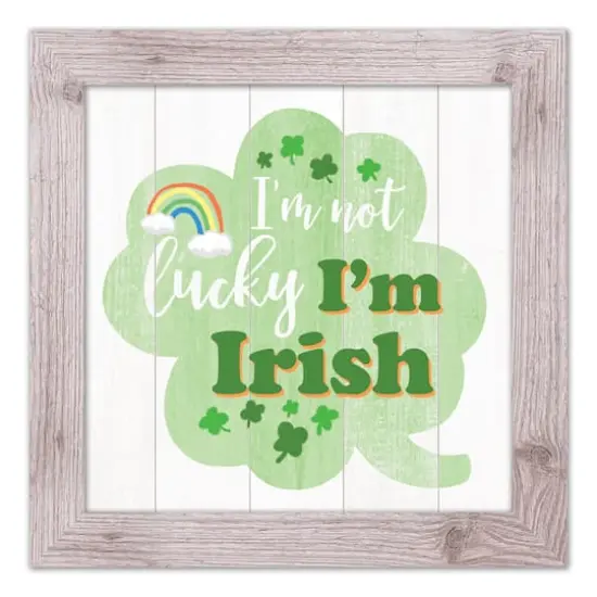 Not Lucky Irish Framed Print 16" x 16" Western White Framed Print {1}