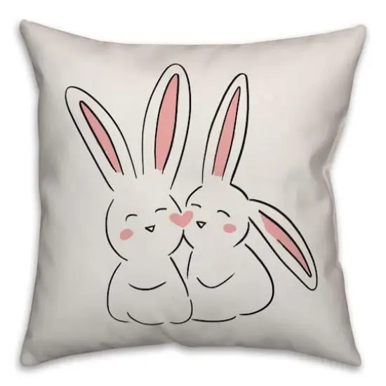 Love Bunnies Throw Pillow {1}