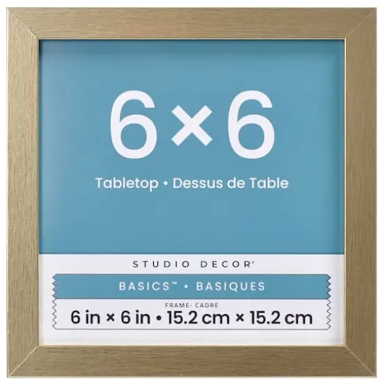 Basics&trade; 6" x 6" Linear Tabletop Frame by Studio D&eacute;cor&reg; Gold {1}