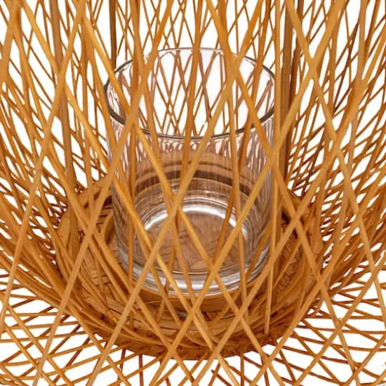 Hello Honey&reg; 20" Decorative Bamboo Hand-Woven Lantern Candle Holder {3}