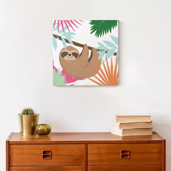 Lazy Sloth Canvas Wall Art {5}