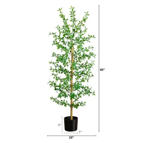 5ft. Artificial Shady Lady Black Olive Tree {3}