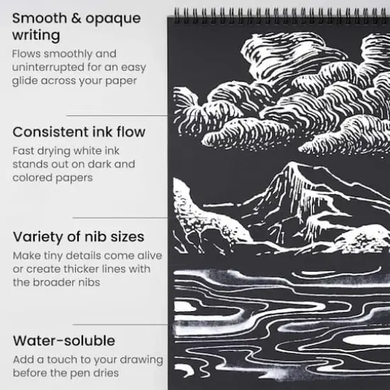 Arteza&reg; White Gel Pen Set {4}