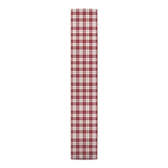 Buffalo Check Plaid Indoor/Outdoor Table Runner Red {1}