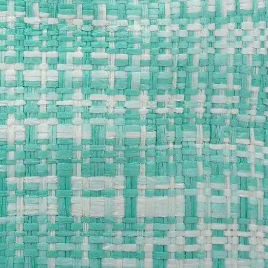 DII&reg; Medium Aqua Tween Rectangle Woven Paper Basket {3}