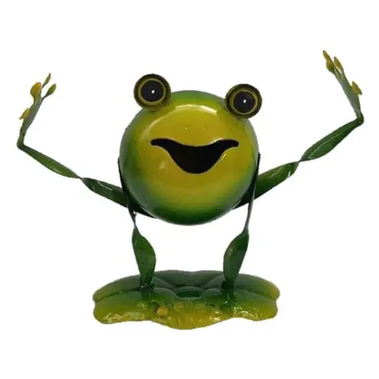 Santa's Workshop 9.5" Yoga Frog Figurine {1}