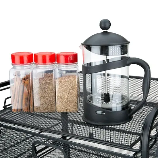 Mind Reader Black 4 Drawer Metal Rolling File Cart {4}