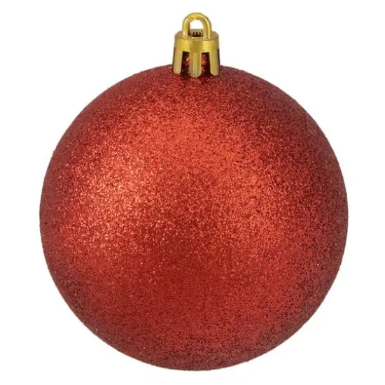 16ct. 3" Hot Red Shatterproof 4-Finish Christmas Ball Ornaments {8}