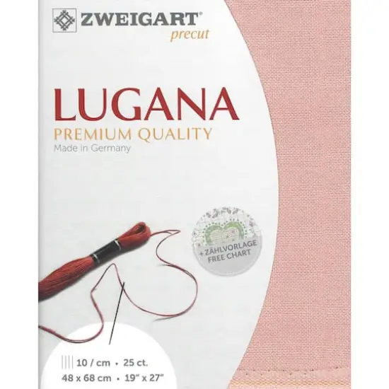 Zweigart&reg; Precut Lugana 25 Count Fabric Ash Rose {1}
