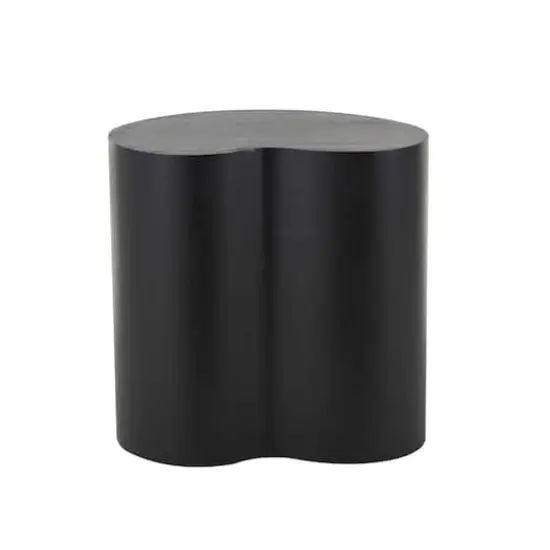 22.25" Black Wood Heart Inspired Side End Accent Table {3}