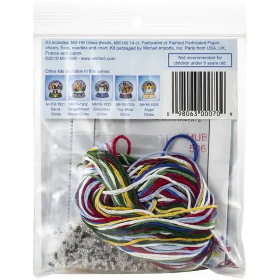 Mill Hill® Christmas Tree Snow Globe Ornament Beaded Counted Cross Stitch Kit {4}