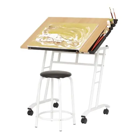 Studio Designs Studio 2-Piece Drafting Table and Stool Set {5}