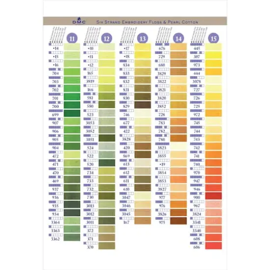 DMC&reg; Needlework Threads Printed Color Card {6}