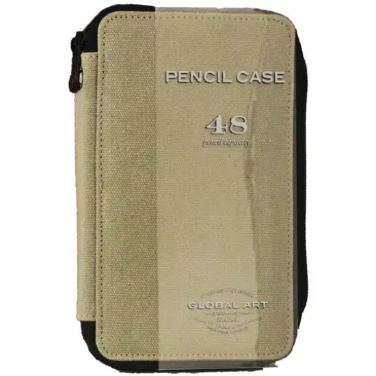 Global Art 48 Slot Canvas Pencil Case Sage {1}