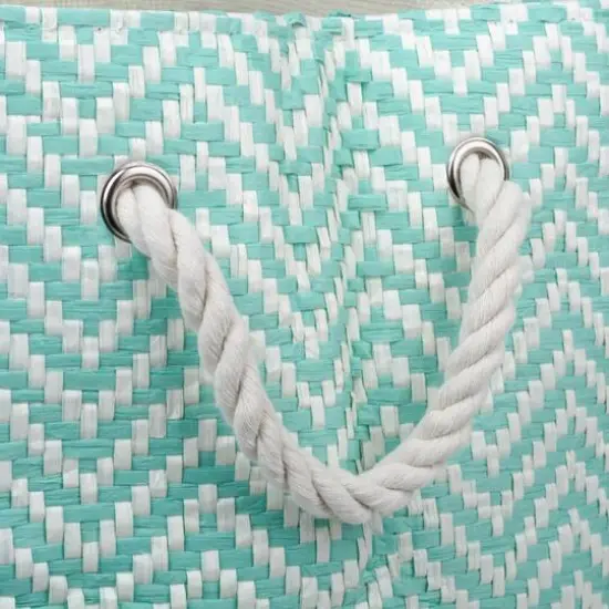 DII&reg; Medium Chevron Rectangle Paper Bin Aqua {5}