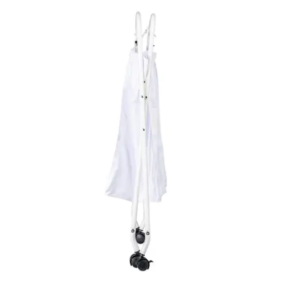 Household Essentials Rolling Laundry Hamper White {7}