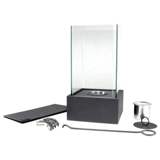 15" Bio Ethanol Ventless Portable Tabletop Fireplace with Flame Guard {6}