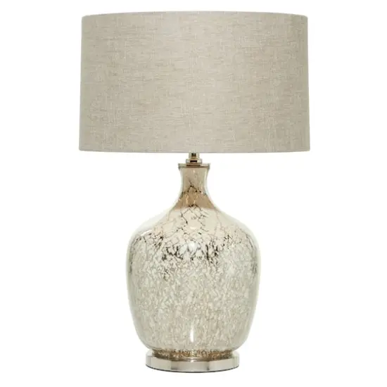 27" Silver Glass Glam Table Lamp {1}