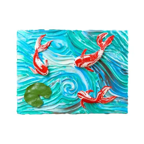 OKTO Sensory Art 3D Clay Koi Fish Painting Kit {10}