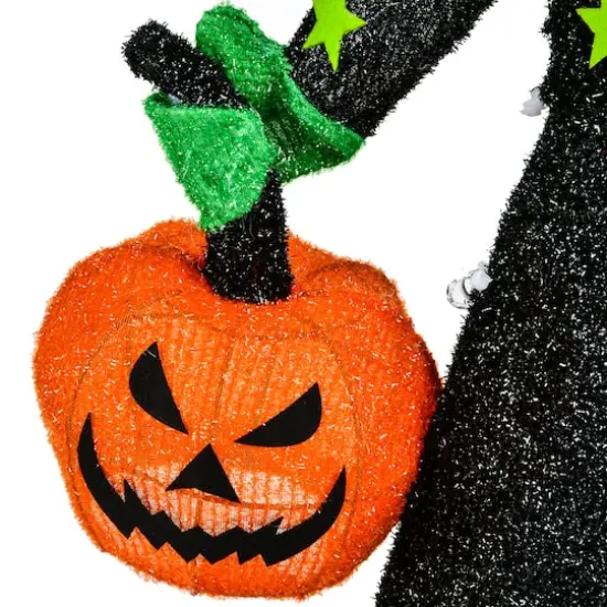 39'' Pre-Lit Green Witch with Broom Halloween D&eacute;cor {5}