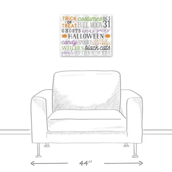 Halloween Words 16" x 20" Canvas Wall Art {6}