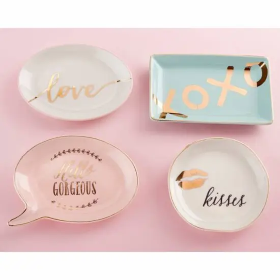 Kate Aspen&reg; Love Trinket Dish, 4 Pack {4}