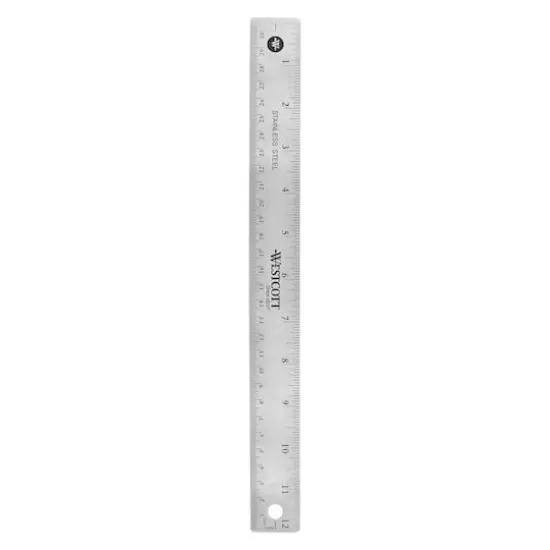 Westcott&reg; 12" Stainless Steel Office Ruler with Non Slip Cork Base, 3ct. {4}